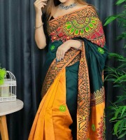 Dhupian Half Silk Saree- DS-404