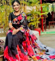 Digital Print Chanderi Silk Saree OP-959