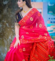 Trendy New Half Silk Sharee-OP-973