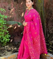 Trendy New Half Silk Sharee-OP-974